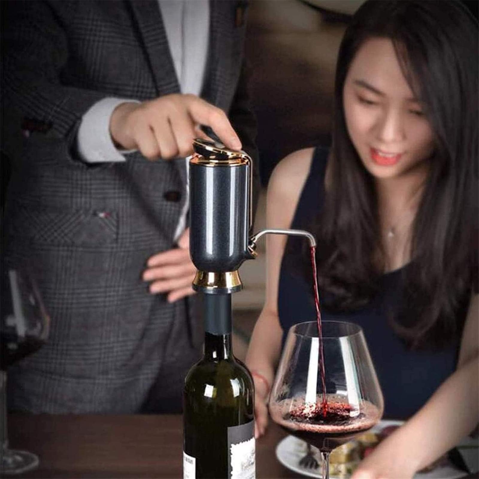 Electric Wine Aerator Decanter: Modern Bar Accessory Gift - View #2