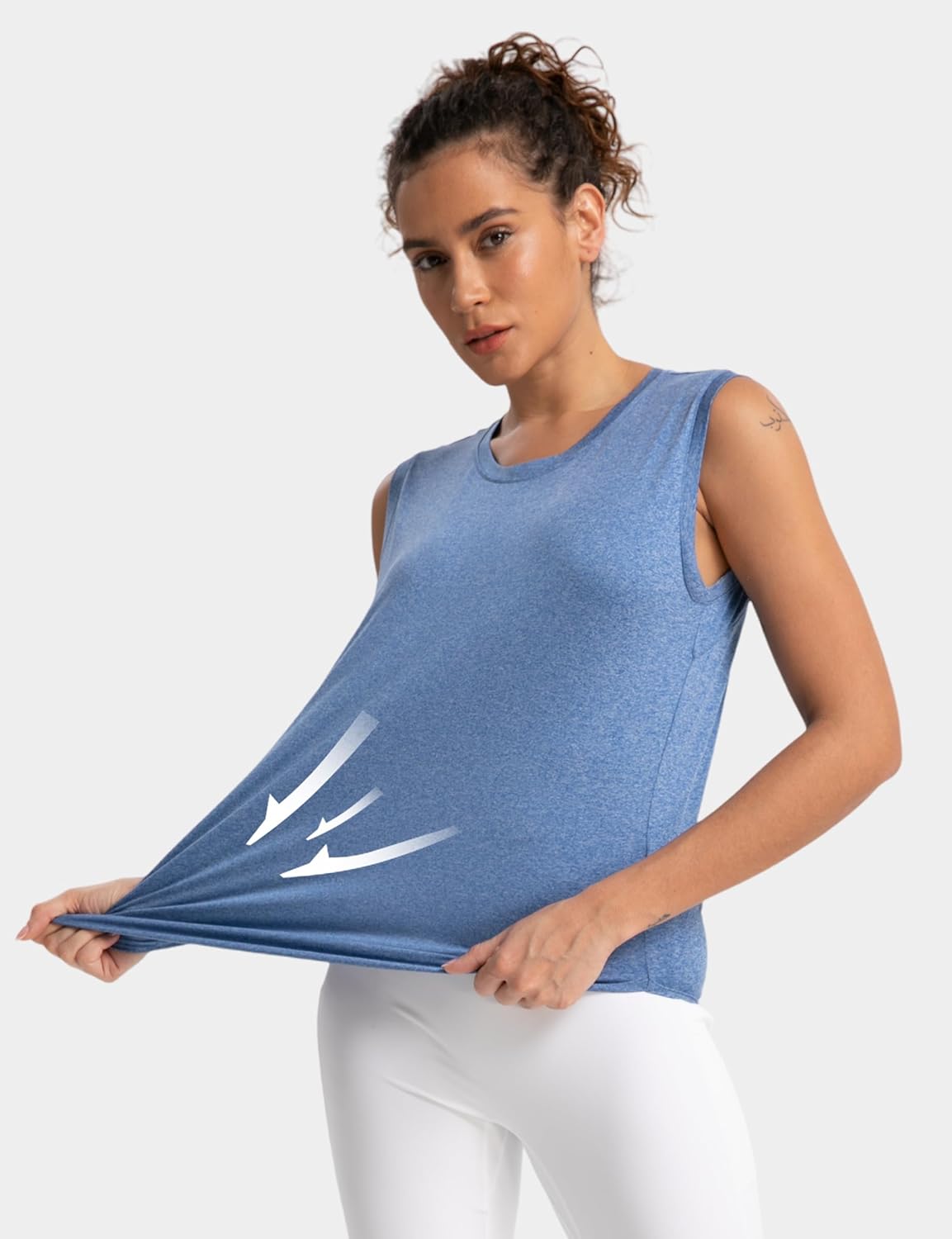 Workout Tank Tops for Women Sleeveless Athletic Tops Gym Shirts Loose Fit Running Tennis UPF50+ - Image 2