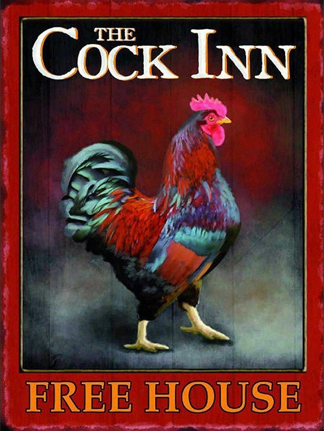 Rifosa A10 12"X16" Cock Inn Pub Bar Retro Metal Sign Poster Plaque Garage Wall Decor