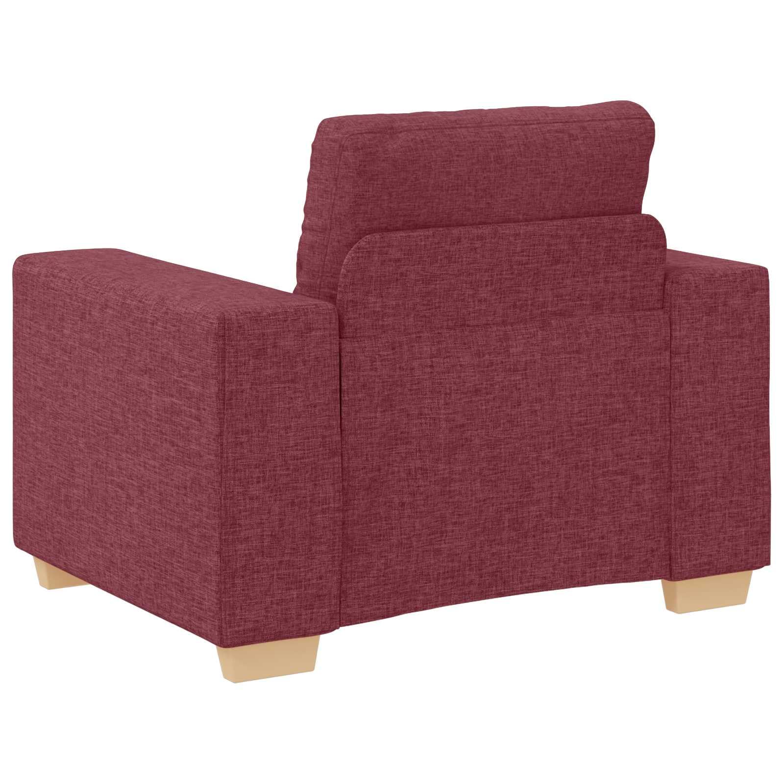 Canapé 3 pcs Rouge Vent 221 x 80 x 80 cm Tissu en Lin mélangé,Meubles,Canapés,71.6 kg-3324631