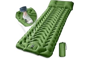 MEETPEAK Inflatable Camping Sleeping Pad with Pillow