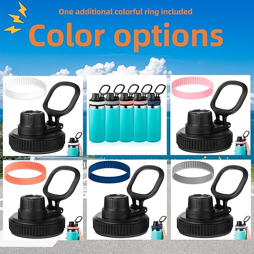 Miniatura 2 de Tapa para Hydro Flask boca ancha, tapas para Hydro Flask de boca ancha de 16, 20, 24, 32, 40 onzas, tapa deportiva de repuesto para botella de agua