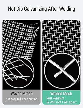 C&Xanadu 3mX400mm Rodent Proofing Wire Mesh,Rat Metal Mesh Sheet Hot Dip Galvanised Mesh,Welded Steel Mesh Panels Large-Stop & Prevent Rat & Mouse Access.