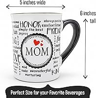 Vista 3 de Taza de café para mamá, de cerámica, de 16 onzas, para embarazo, para las nuevas mamás, taza grande para Navidad, regalos de cumpleaños, regalos