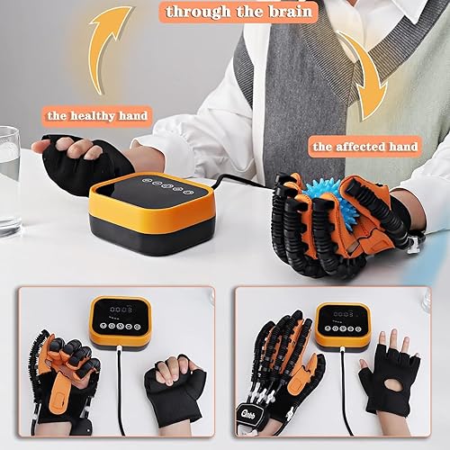 Miniatura 8 de Rehabilitation Robot Glove, 1-9 Levels Adjustable Hand Stroke Recovery Equipment, for Arthritis, Hemiplegia and Stroke Patient, Relieve
