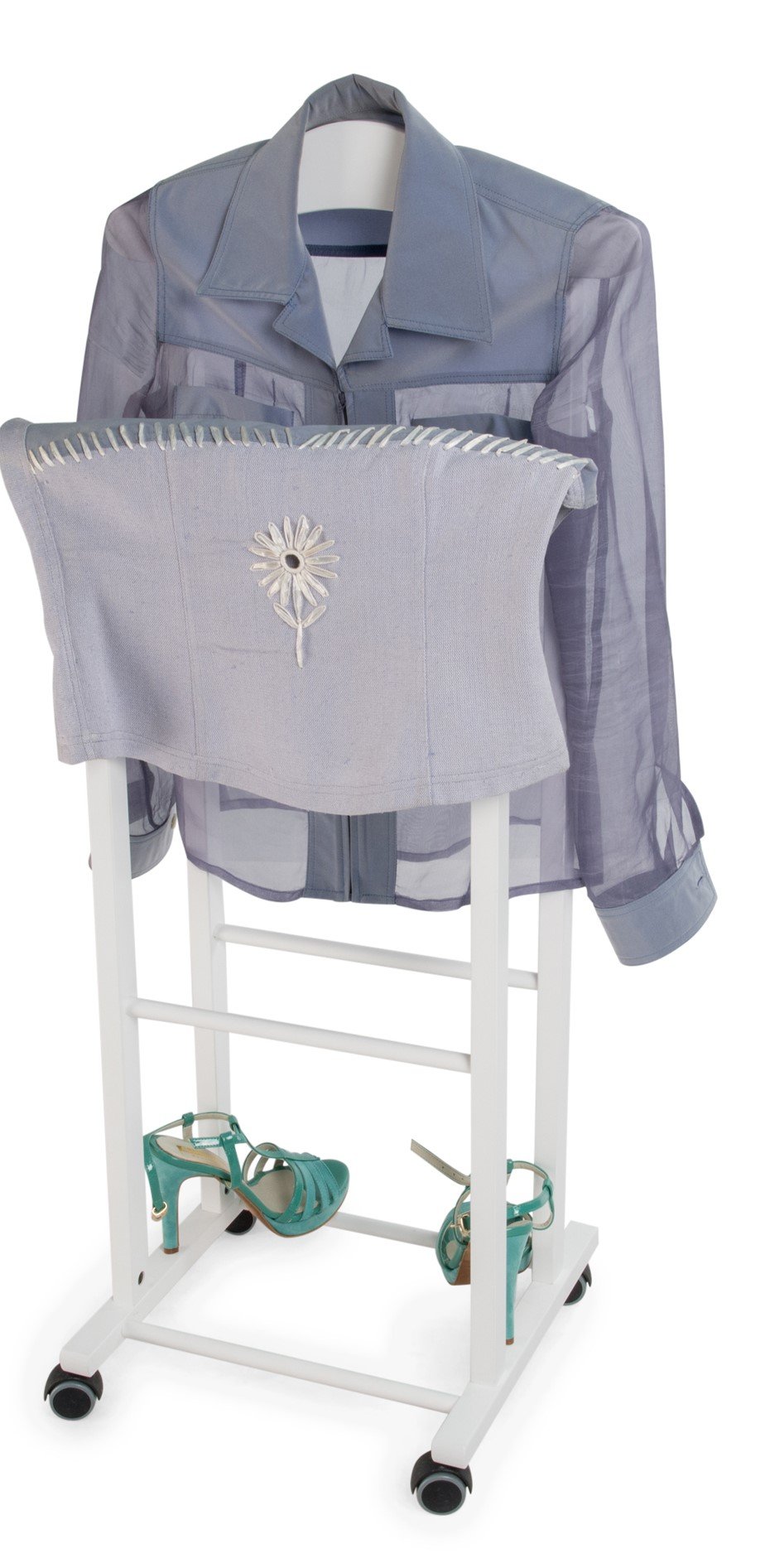 Arredamenti Italia - 102 ATRI -Indossatore - Indossatore da camera Bianco in faggio - 46 x 37 x 105 cm