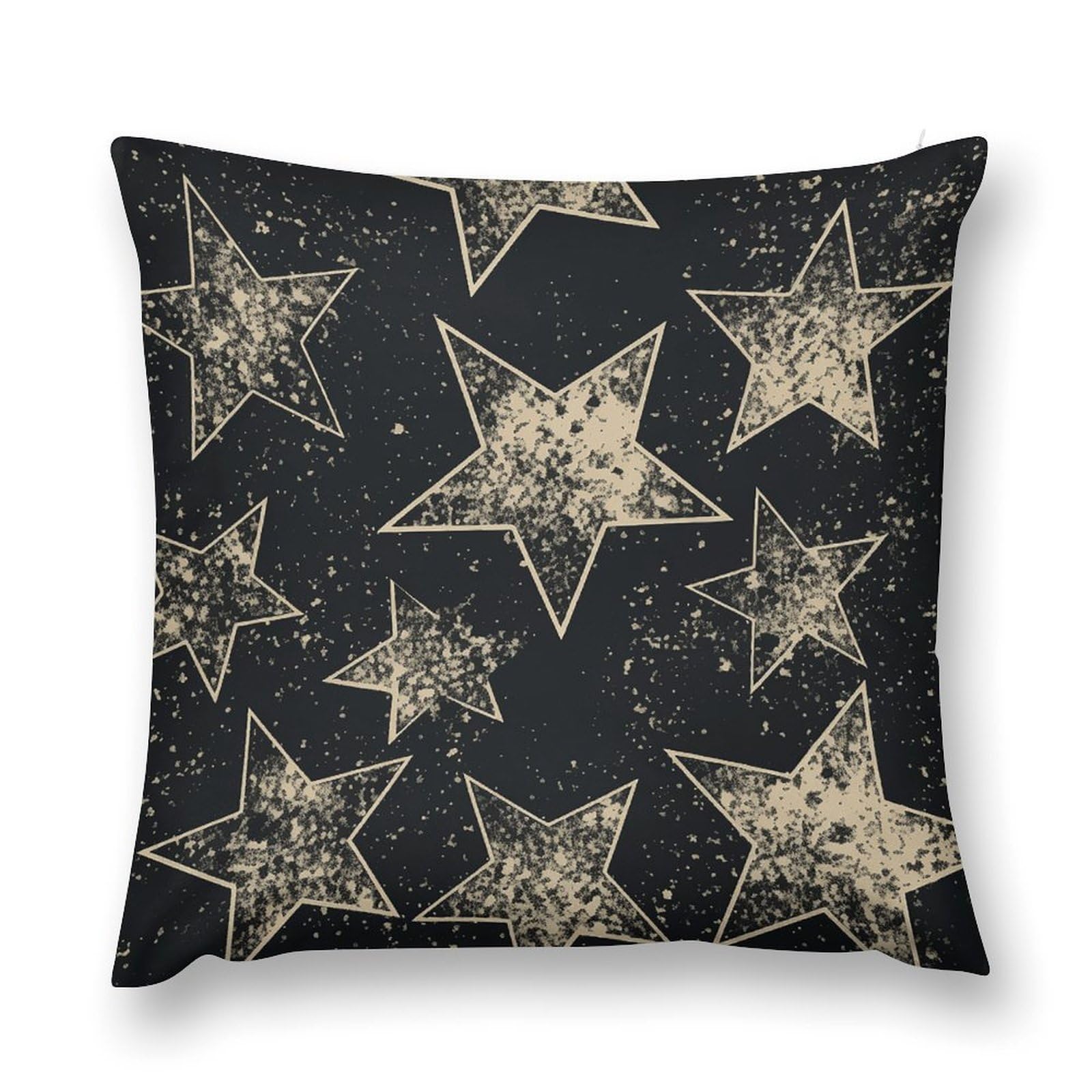 VstaDank Star Throw Pillow Cover with Hidden Zipper Farmhouse Couch Pillow Cover Cozy Soft Short Plush Cushion Case Fashion Square Decorative Pillow Cover for Living Room