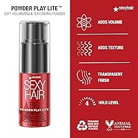 Vista 4 de SexyHair Big Powder Play Lite - Polvo voluminizador y texturizante suave, 0.4 onzas, hasta un 50% más de volumen, polvo ligero, invisible
