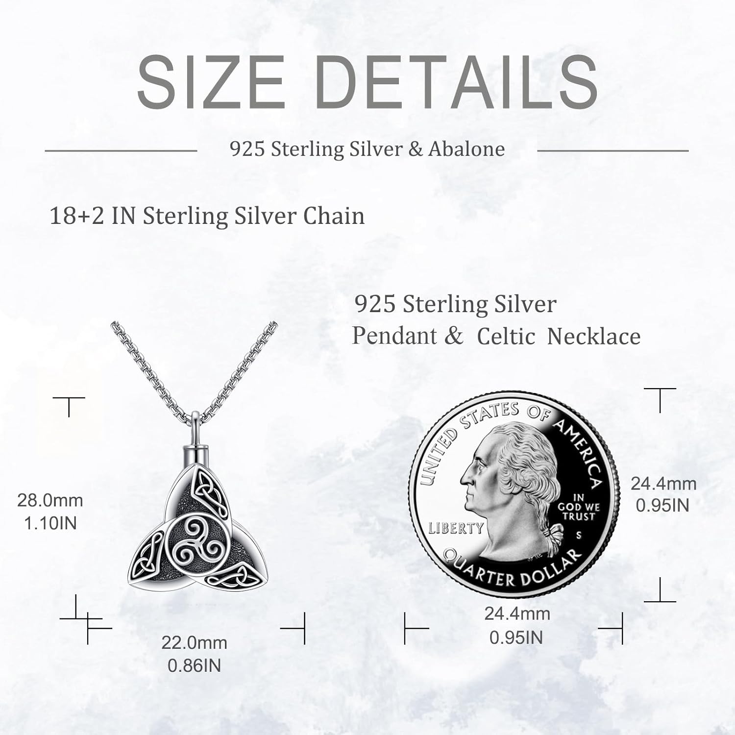 Urn Necklace for Ashes for Women Ashes Necklace Copper 925 Sterling Silver Custom Cremation Jewelry for Women