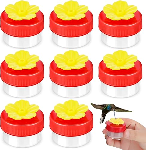 8 unidades de comedero de colibrí de mano para ventana, mini comedero de mano para colibrí, pájaros salvajes para exteriores, patio, suministros de