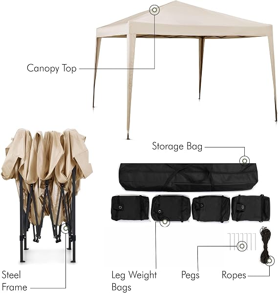 Pop-Up Gazebo - Ivory 3m x 3m