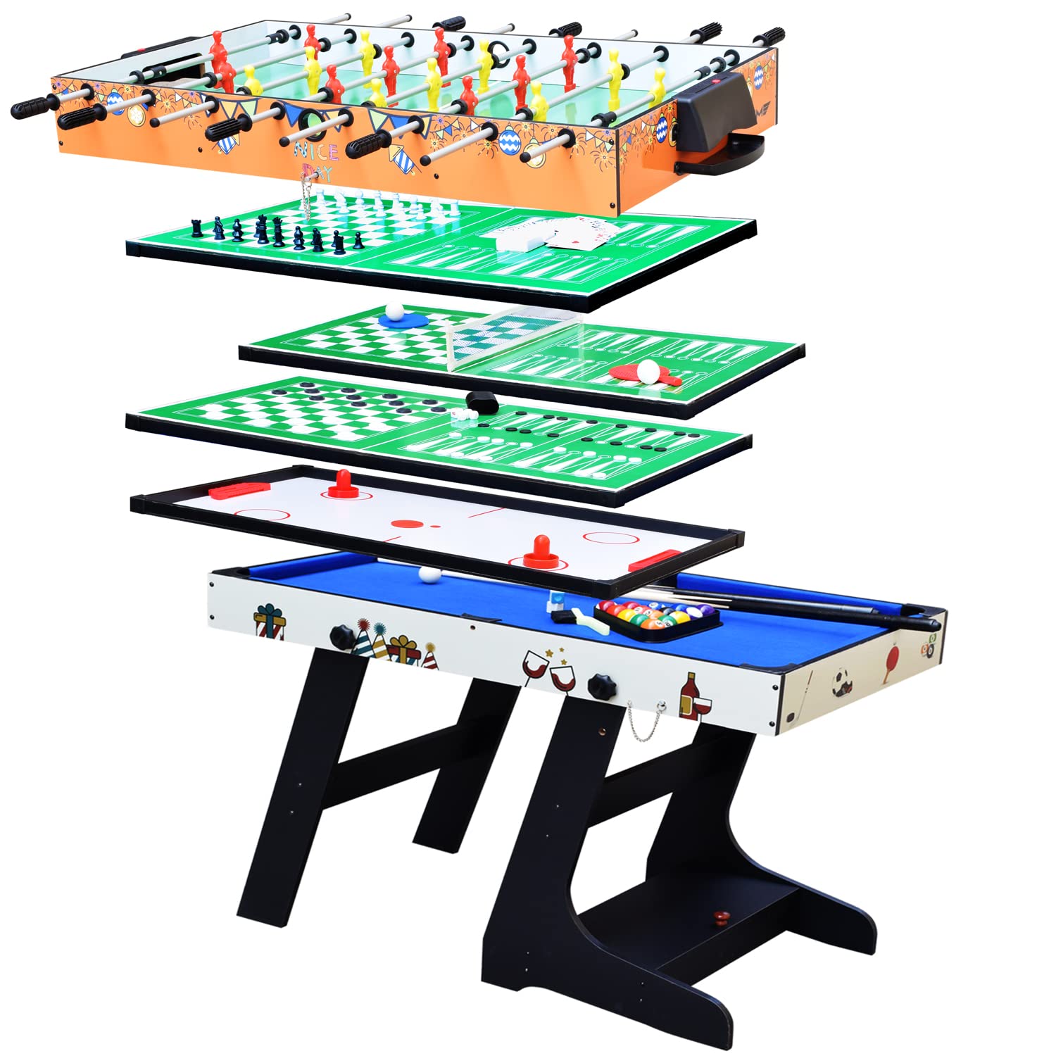 アミューズメントテーブル ビリヤード 卓球 チェス バックギャモン