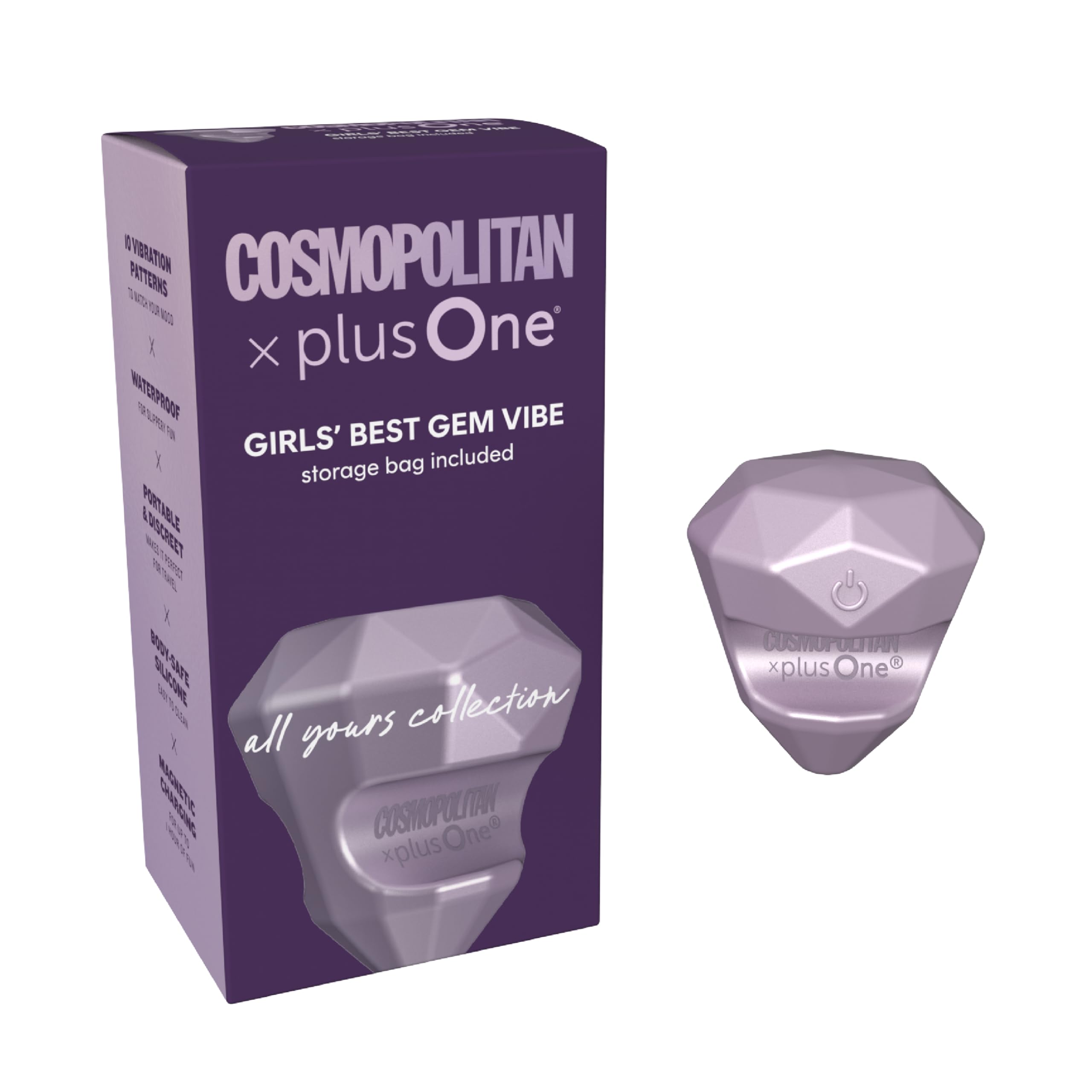 Amazon.com: Cosmopolitan x plusOne Girls' Best Gem Diamond Vibe Discreet  Bullet Vibrator, G Spot Vibrators for Women Clitoral Stimulator with 10  Vibration Settings, Waterproof Broad Massager, Adult Sex Toy Purple : Health