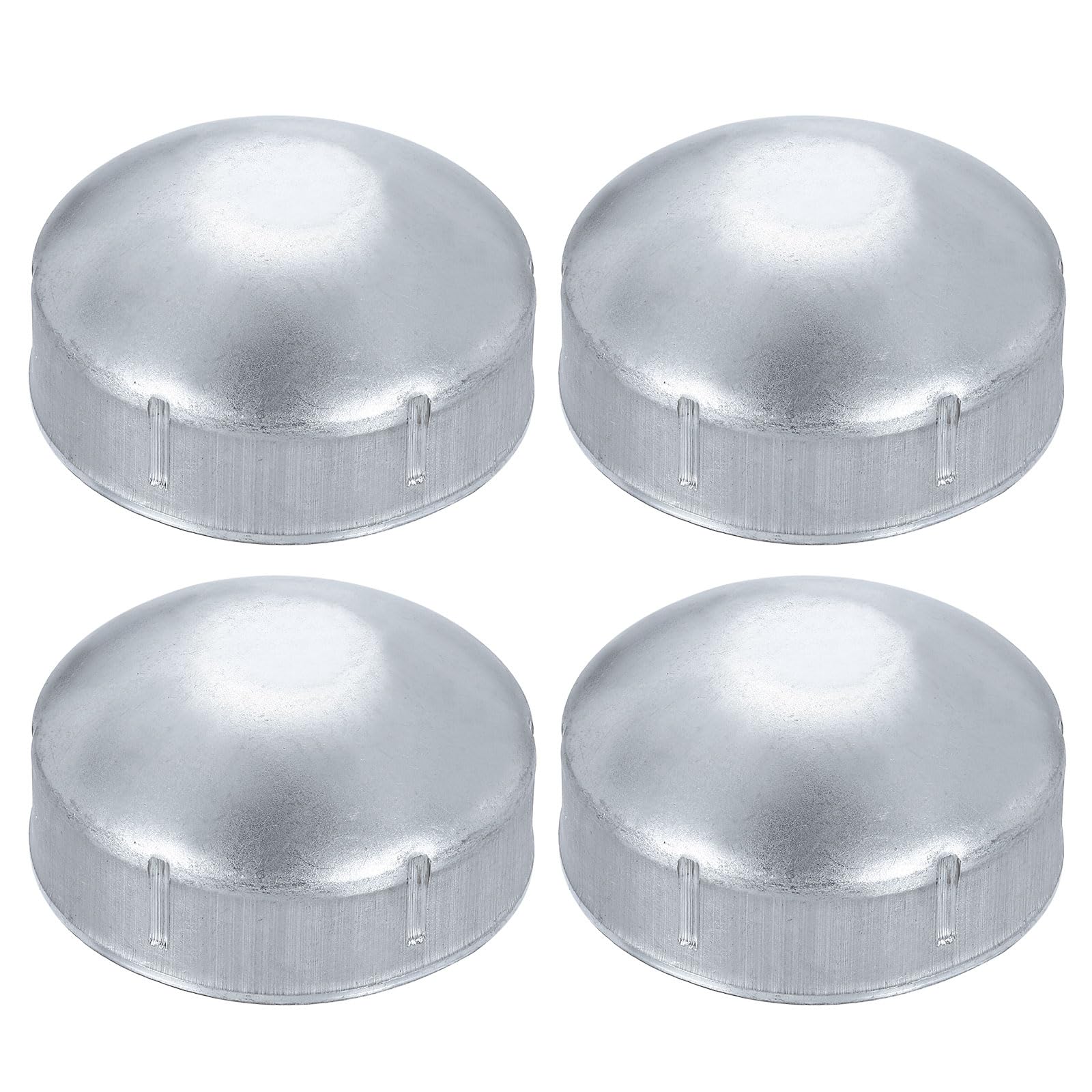 sourcing map 4Pcs 2-3/8" Chain Link Fence Post Cap, Dome External Post Caps Galvanized Round End Cap Fit 2-3/8" OD Pipe for Outdoor Chain Link Fence Parts