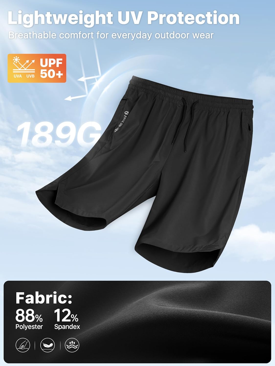 FREE SOLDIER 2 Pack Men's Athletic Running Shorts 9" Quick Dry Gym Basketball Shorts Lightweight Workout Shorts with Pockets