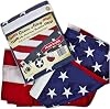 Grace Alley American Flag: 5x8 FT US Flag - 100% Made In USA - Embroidered Stars and Sewn Stripes and Brass Grommets