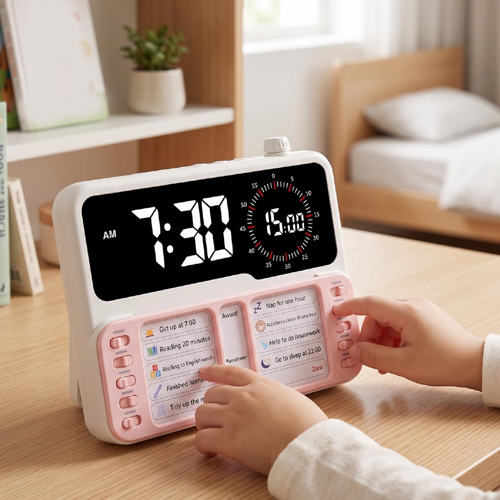 Akozon Minuteur Visuel 6 en 1 & Outil TDAH pour Enfants, Planning Visuel