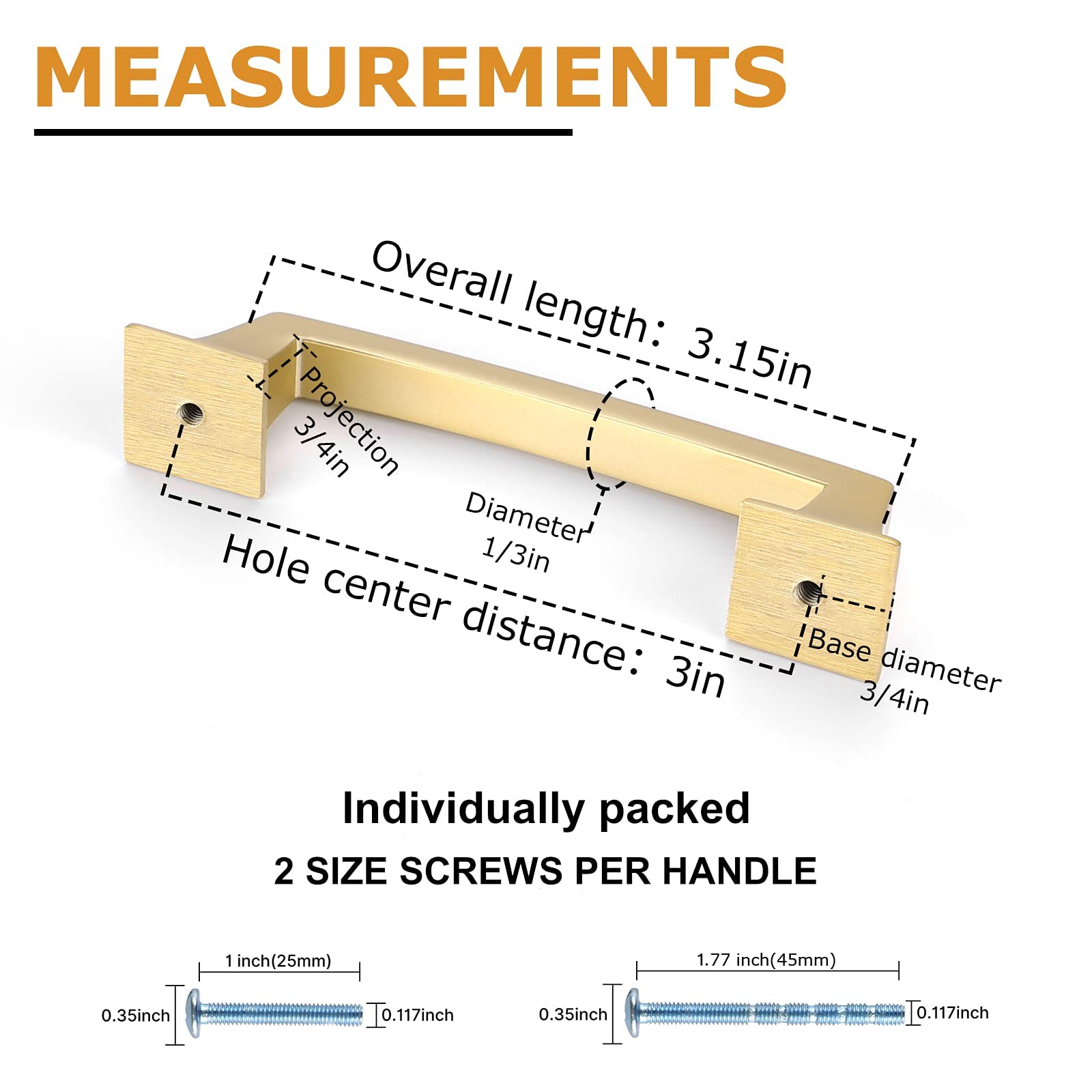Haidms 40 Pack Gold Drawer Pulls Brushed Gold Cabinet Pulls,3 inch Gold Cabinet Handles Gold Drawer Pulls Vintage, Square Dresser Handles Solid Kitchen Cabinet Handles