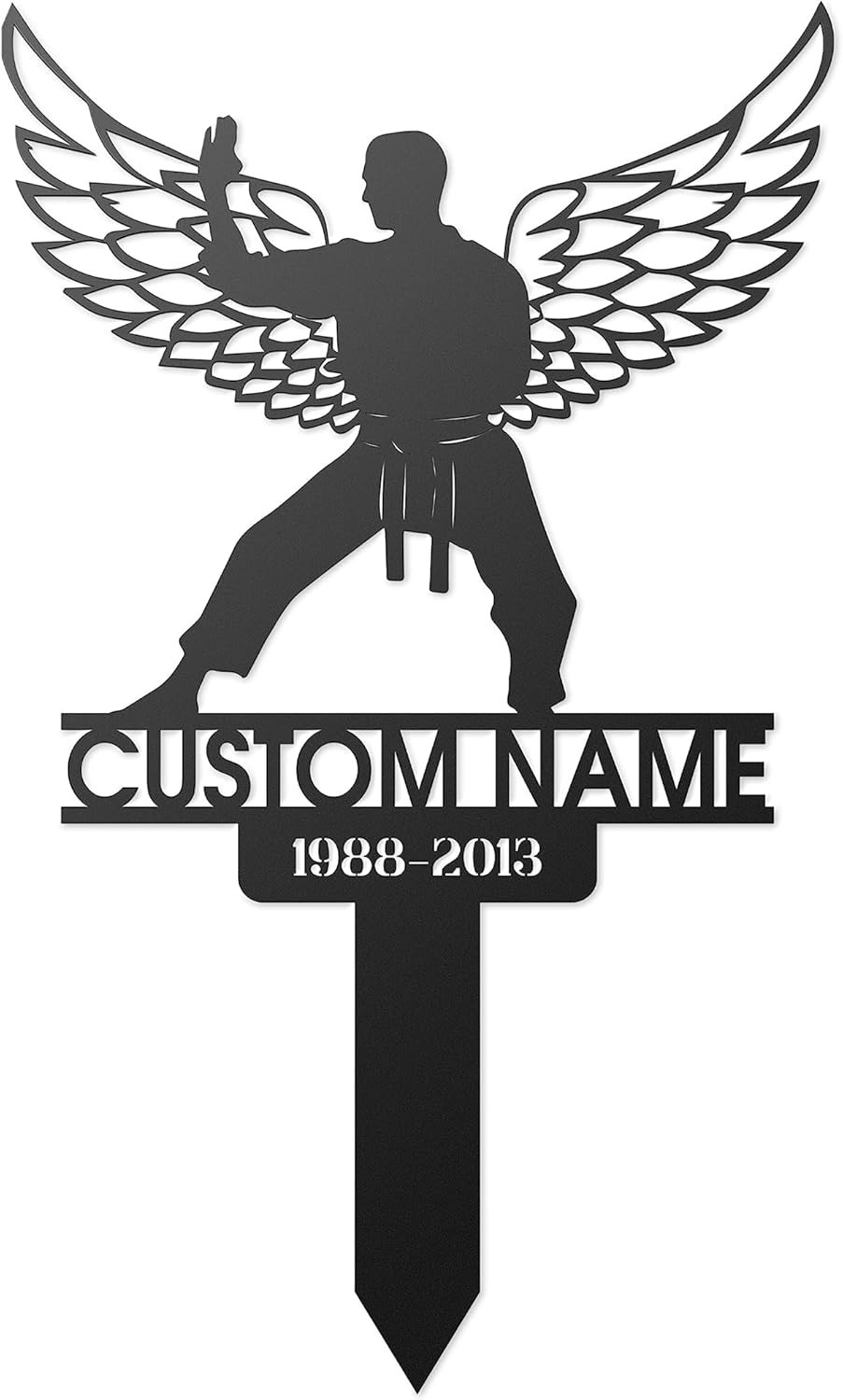 Karate Memorial Grave Marker Customized, Karate Man Remembrance Grave Stake, Loss of Son Metal Grave Stake, Dad Loss Nephew Loss Garden Yard Sign, Sympathy Gift