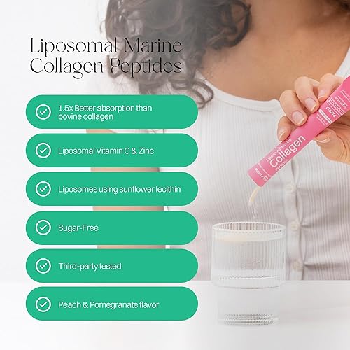 Miniatura 8 de Glutatión liposomal + barras de polvo de vitamina C + paquete de colágeno marino liposomal  antioxidante diario y apoyo de belleza  Entrega