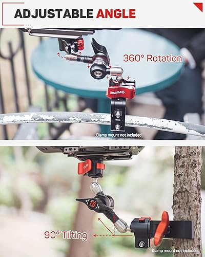 Miniatura 2 de IFOOTAGE Brazo mágico de 11 pulgadas, brazo mágico de cangrejo araña ajustable, brazo de soporte de cámara de 32 pulgadas, varilla de soporte