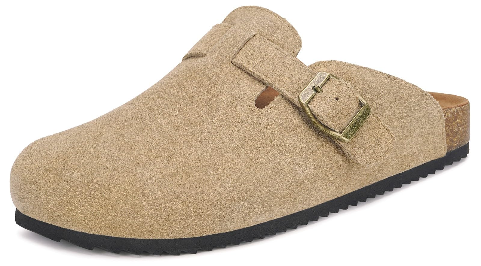 Sabot Donna Ciabatte Uomo Chiuse con Comodo Pantofole in Pelle Scarpe da Giardino Traspirante Sandali Ciabatta 36-46