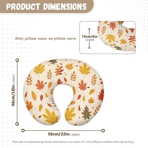 Miniatura 4 de Funda de almohada de lactancia materna con hojas de otoño, funda de almohada suave y fácil de limpiar otoño Acción de Gracias