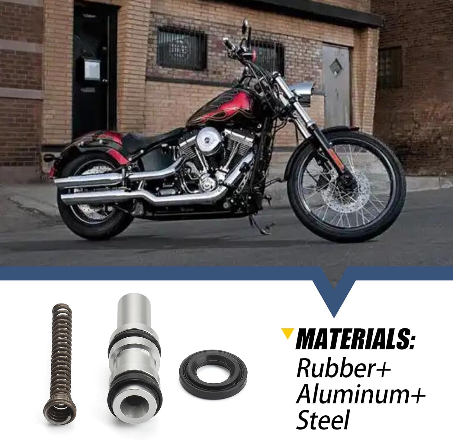 9/16" Bore Front Brake Master Cylinder Rebuild Kit For Harley 1996-2017 Touring Electra Glide Road Glide Road King Street Glide Dyna Softail Sportster Single Disc OEM # 45006-96/96c