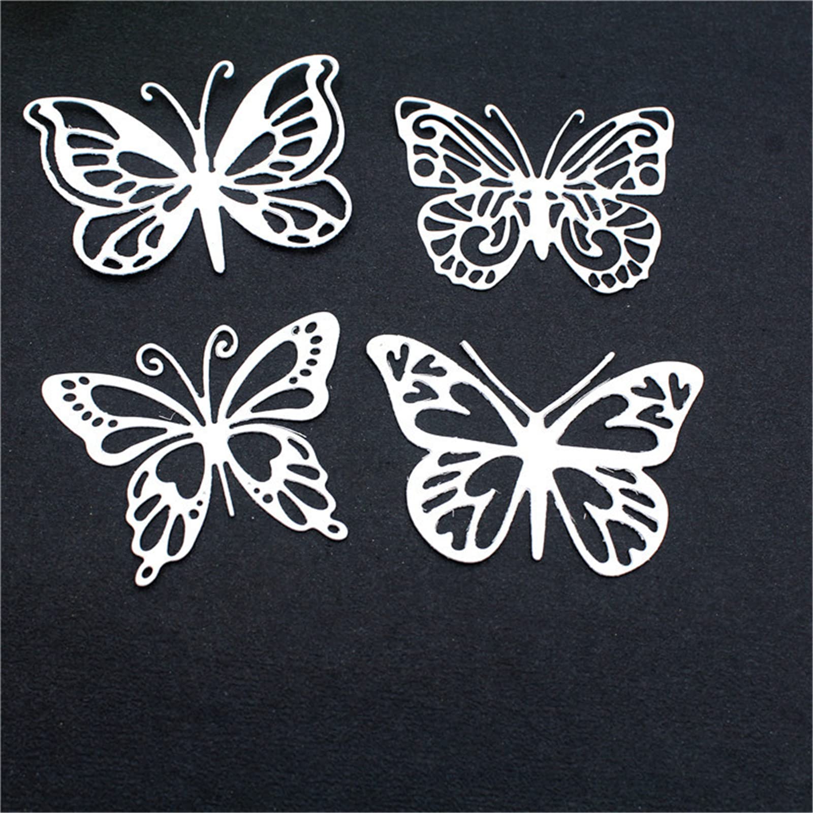 WANGCL 4 Fustelle per la creazione di Biglietti, Farfalle in Metallo Fustellatrici Fai da Te per la Realizzazione di Biglietti da Taglio, Stencil per goffratura Album di Scrapbooking