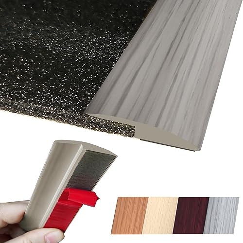 Floor Transition Strip Self Adhesive Carpet Wood Tile Vinyl Flooring Laminate Transition Cover Edge Trim Gap Doorway Threshold for Uneven Floors