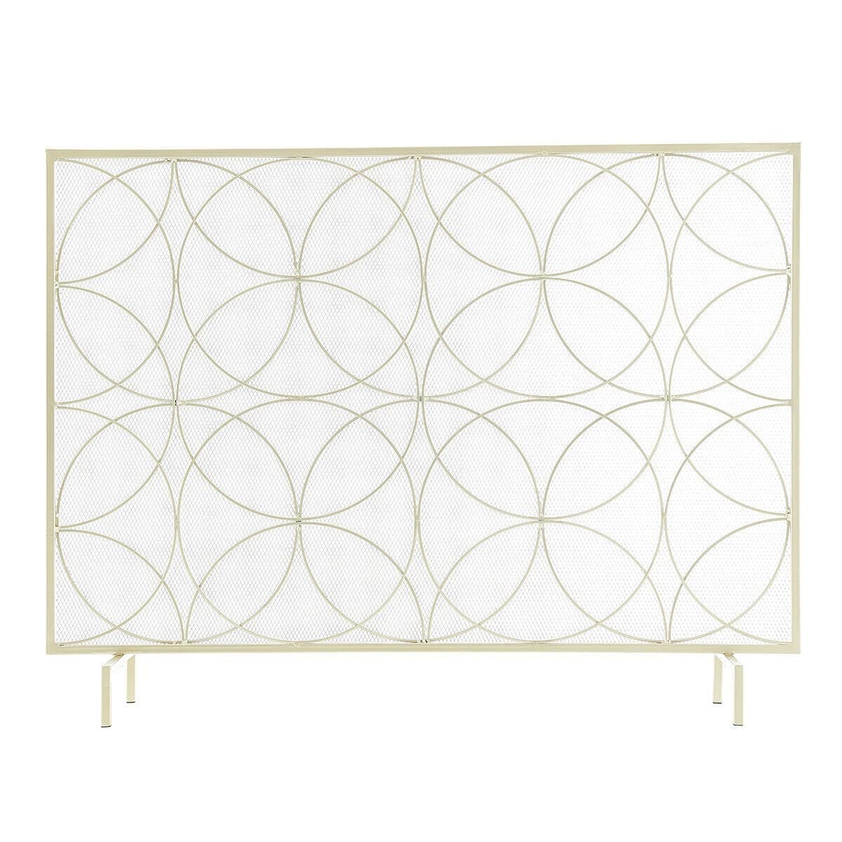 Fireplace Screen Guard, Fireplace Screens Fireplace 1-Panel Screen Spark Guard Protector Gate Wrought Mesh Gold Panel Fireplace Screen Flat Fireplace Screens Decorative