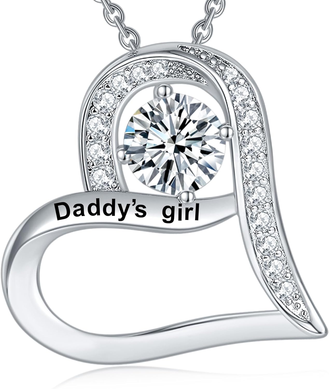 Christmas Mother Daughter Gifts, ‘Always My Mom Forever My Friend’ Love Heart Pendant Necklace, ‘Daddy's Girl’ Jewelry for Women, Her Birthday Anniversary Xmas Wedding Present for Mum