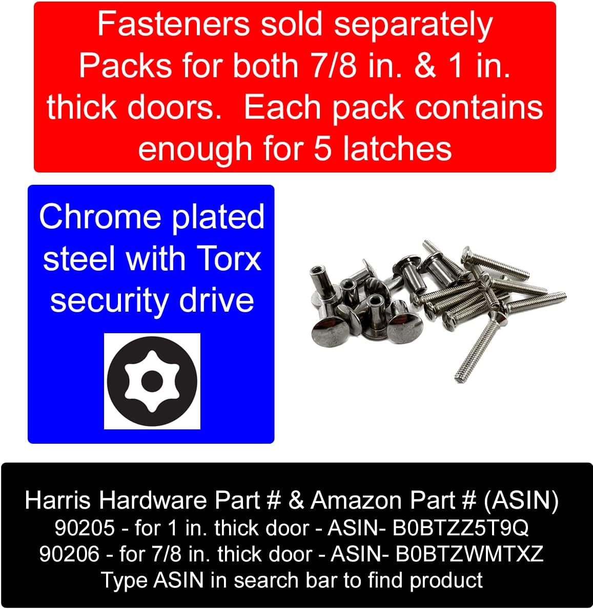 Harris Hardware TP5020-B Slide Latch 2-3/4" Center to Center Die Cast