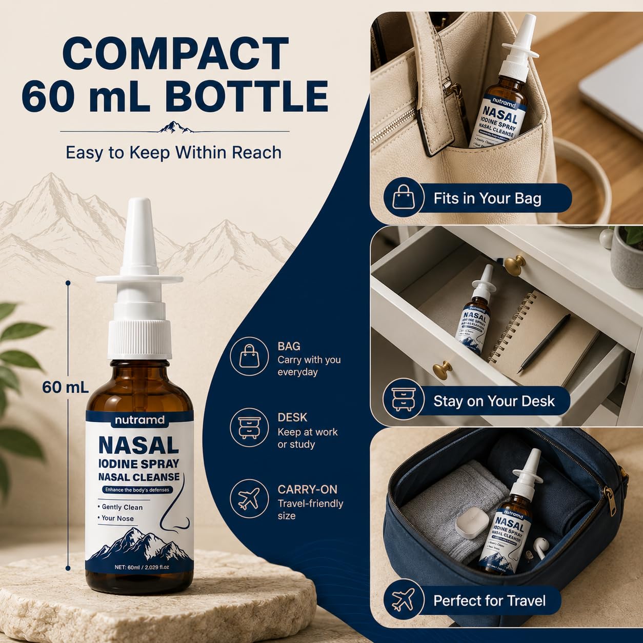 Nutramd Iodine Nasal Spray, with Fulvic Acid, 60ml — Amazon image 7