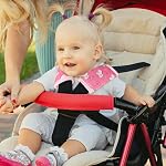 COOLBEBE Plaquettes d'épaules pour bébé tout-petit, housses de ceinture de sécurité pour tous les sièges de voiture, poussette, poussettes, chaise haute (Pink Licorne)