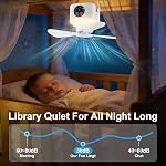 Portable Camping Ceiling Fan, LED Hanging Tent Fan With Remote&Timer, 7200mAh Rechargeable Battery&Storage Bag, 360° Adjustable Head, 4 Speeds&Brightness for Tent,Camping,RV,Travel,BBQ,Fishing