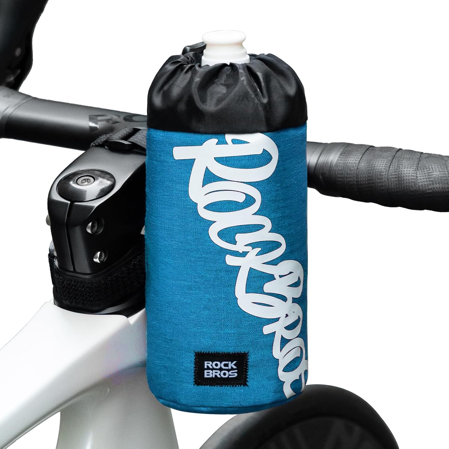 ROCKBROS Bike Handlebar Bag, Water Bottle Holder Pouch for Cycling MTB | Quick-access Bike Bottle Bag with Insulated Lining, Durable Fabric and Adjustable Straps for MTB, Road bike and E-bike Rides