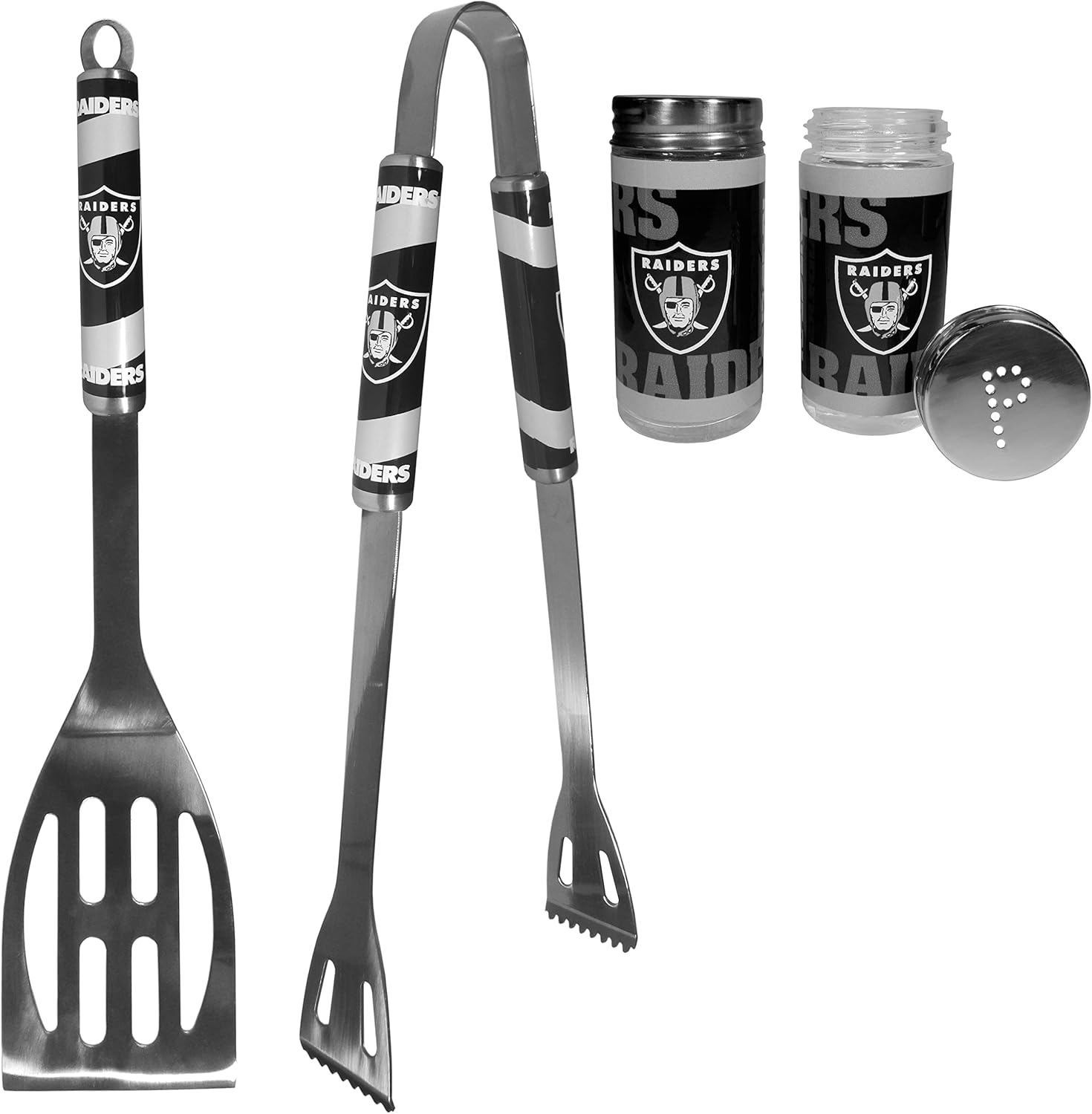 NFL Siskiyou Sports Fan Shop Las Vegas Raiders 2pc BBQ Set with Tailgate Salt & Pepper Shakers One Size Team Color