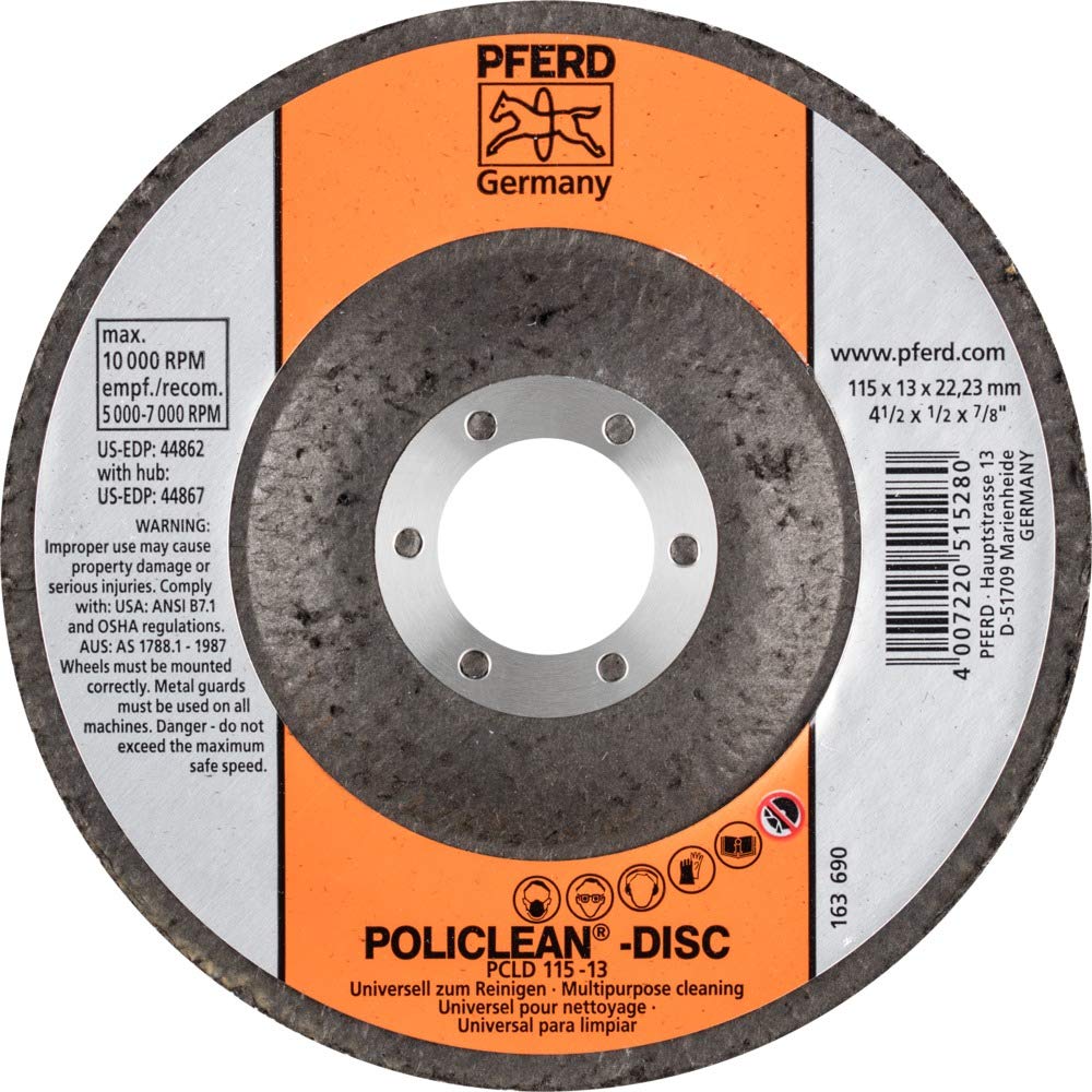 Disco Abrasivo Pferd Policlean PCD – 115 X 13 Mm – Per Pulizia Di Cordoni Di Saldatura