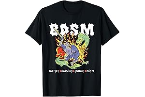 Epic BDSM Battles Dragons Swords Magic RPG Fantasy Knight Embroidered T-Shirt