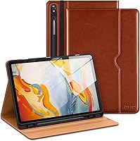 Vista 13 de DTTO Funda para Samsung Galaxy Tab S9 FE 5G de 10.9 pulgadas/Galaxy Tab S9 de 11 pulgadas lanzada en 2023, funda de cuero de alta calidad