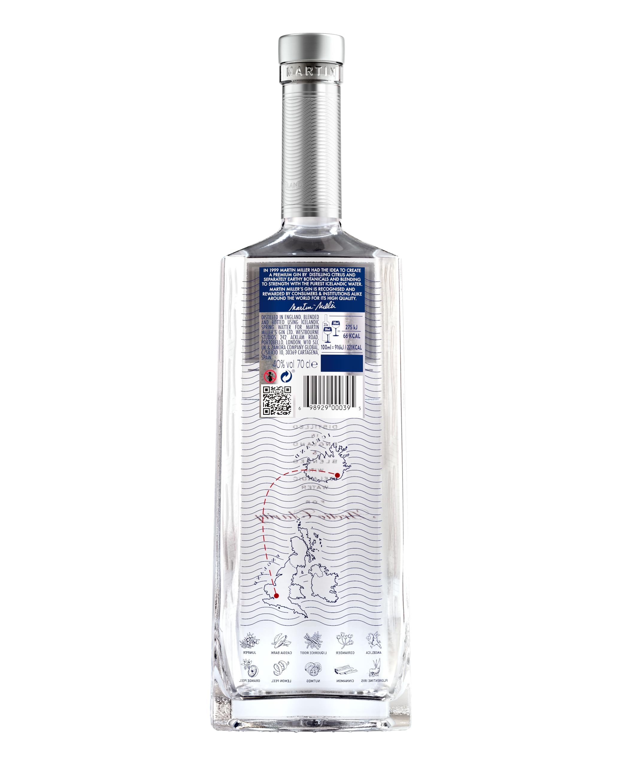Martin Miller's Ginebra - Pack para Regalo: 2 Botellas de 70 cl + 4 Copas Exclusivas | Para Gin Tonic y Cócteles Sofisticados