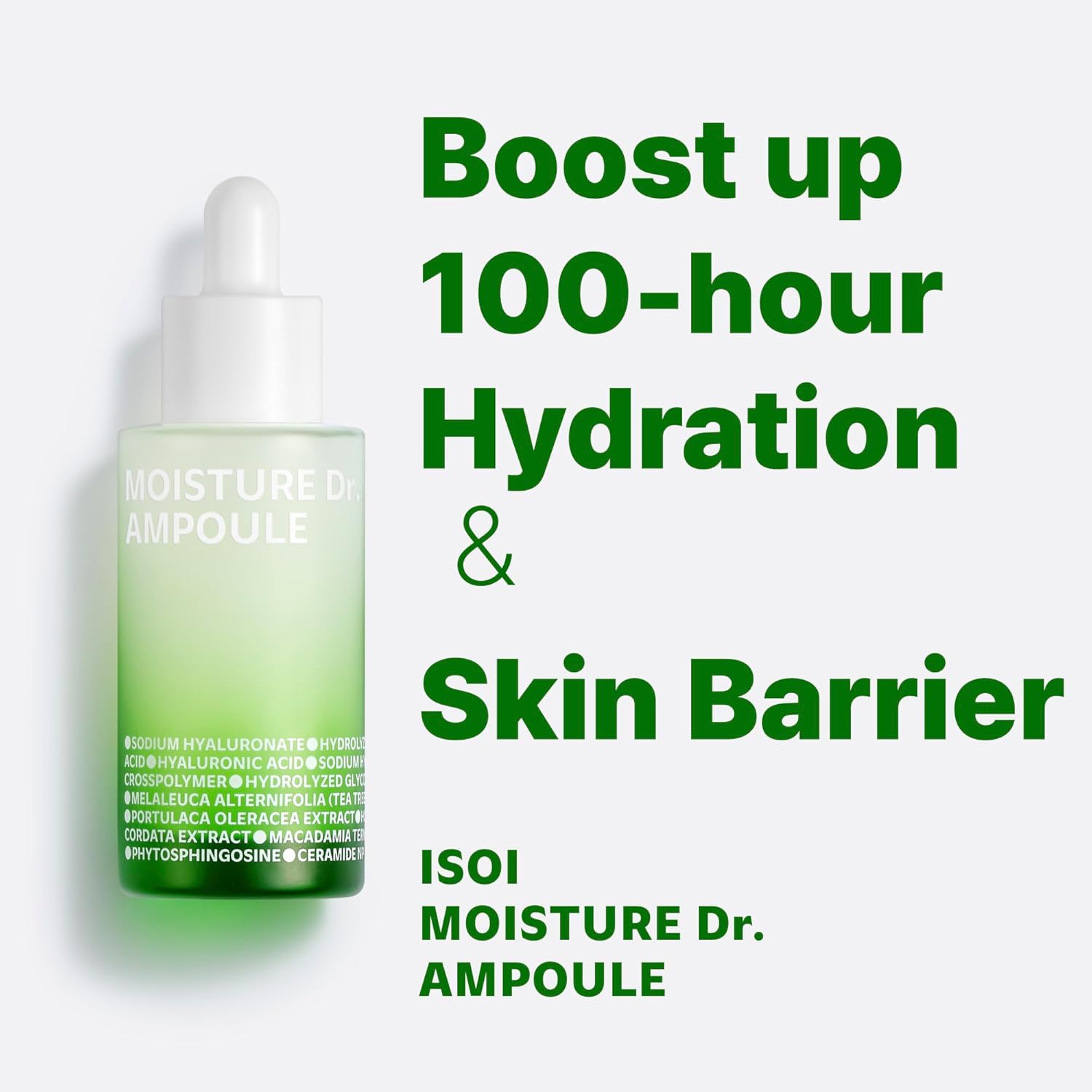ISOI Moisture Dr. Ampoule, Deep Hydration and Barrier Repair Serum with Tea Tree Ceramide and 5 Hyaluronic Acids for Dry and Sensitive Skin, Korean Skin Care (1.35 fl.oz, 40ml) - Image 2