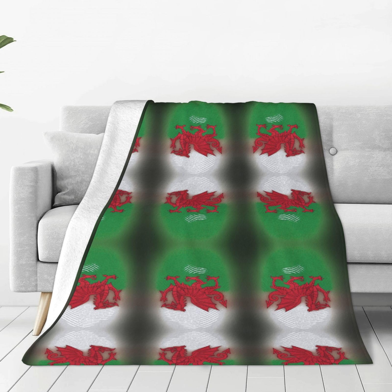 FHIZOAL Welsh Dragon Ultra-Soft Micro Fleece Blanket Flannel Blanket Skin Friendly Breathable Couch Bed Living Room