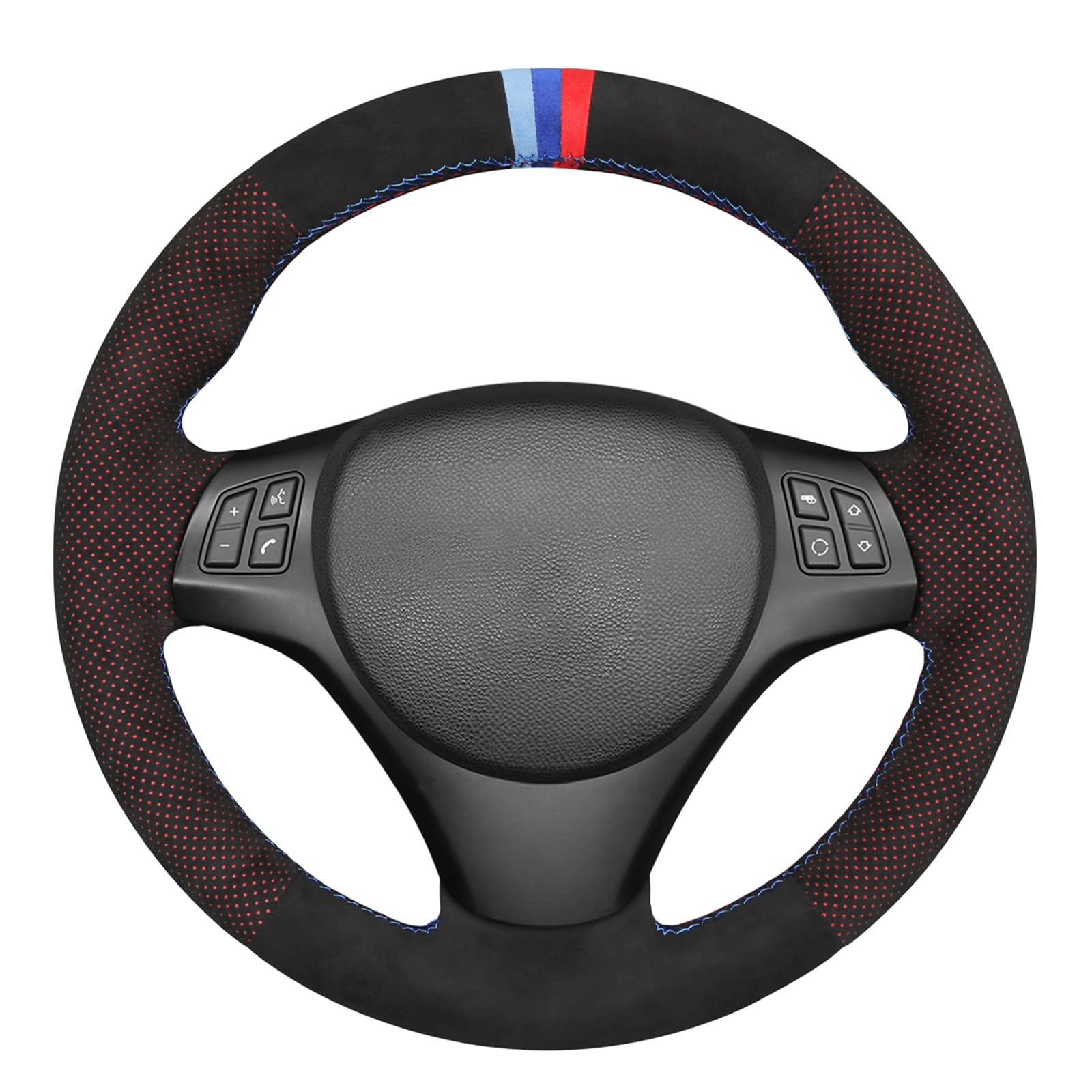 MEWANT Hand-Stitched Steering Wheel Cover For BMW 1/3 Series & M3 (2006-2013) - Custom Fit