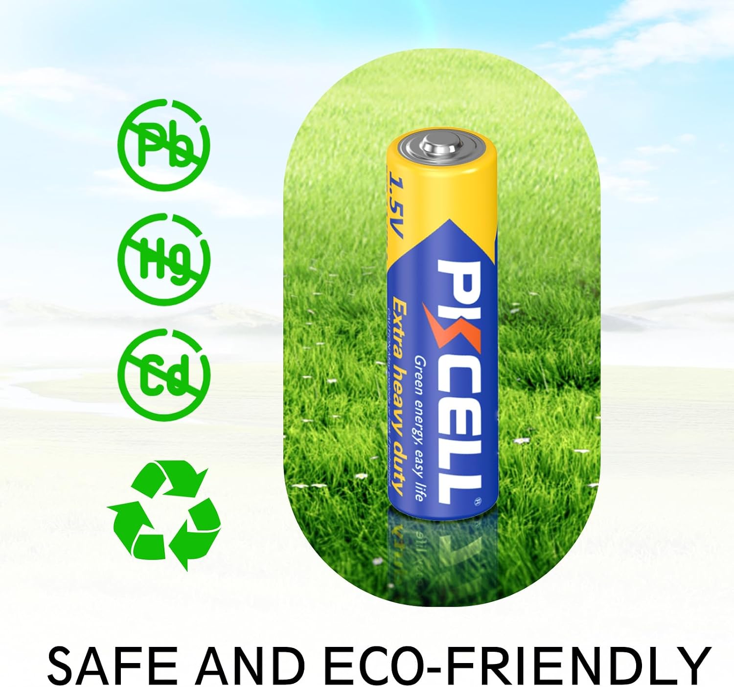 PKCELL AA Batteries 40 Pack, Double A Batteries, 1.5V High-Performance Carbon Battery for LED Candles Clock Remote Controls Flashlights