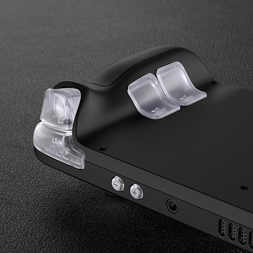 Miniatura 6 de eXtremeRate Juego completo de botones de repuesto transparentes para Steam Deck, parachoques ABXY D-pad personalizado para bricolaje, botones de