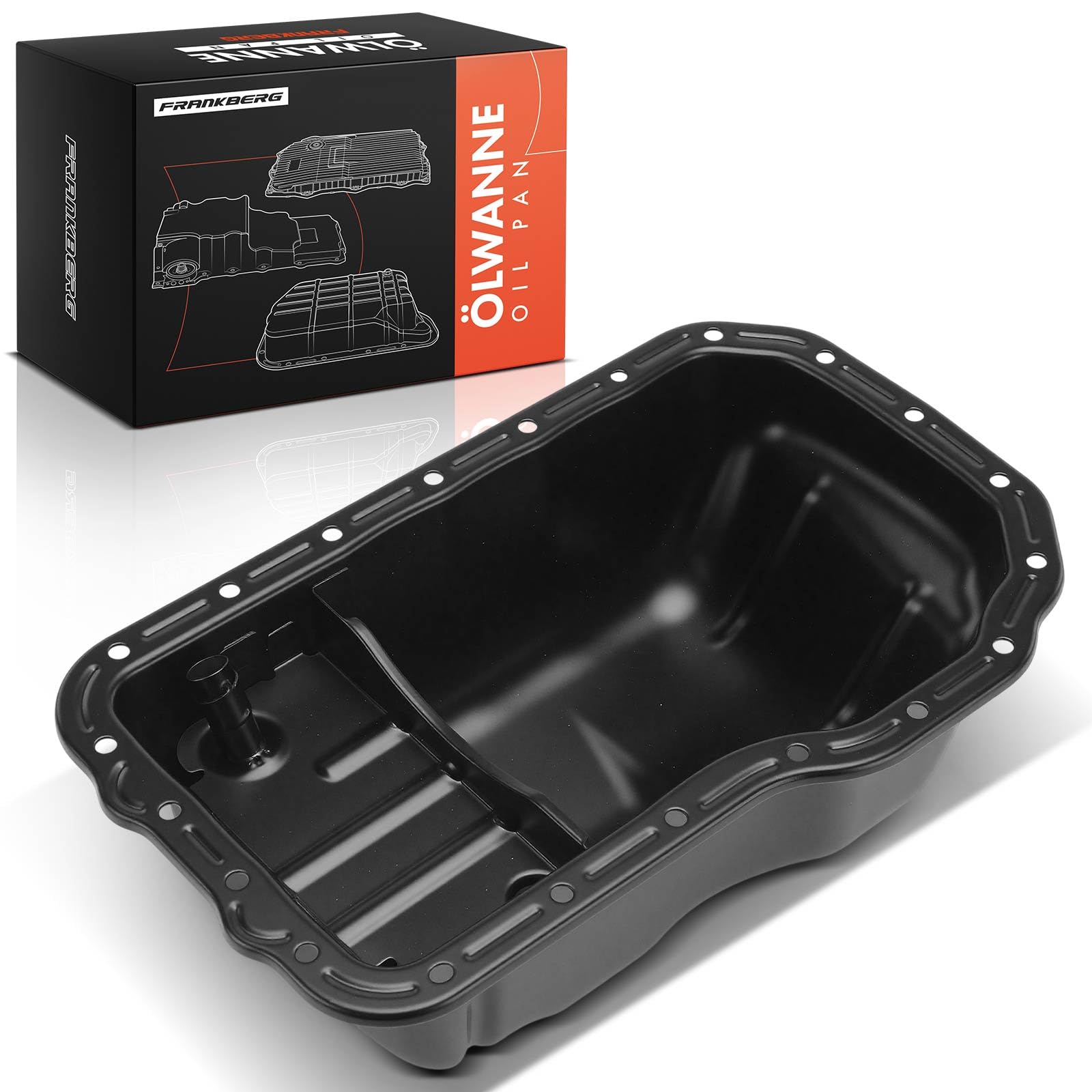 Frankberg Coppa dell'olio coppa dell'olio motore 7700857504 | Compatibile con: M.e.g.a.n.e I Classic LA0/1, Rapid Kasten/MPV F40 G40, 19 II Chamade L53, 440 K 445, Super 5 B/C40