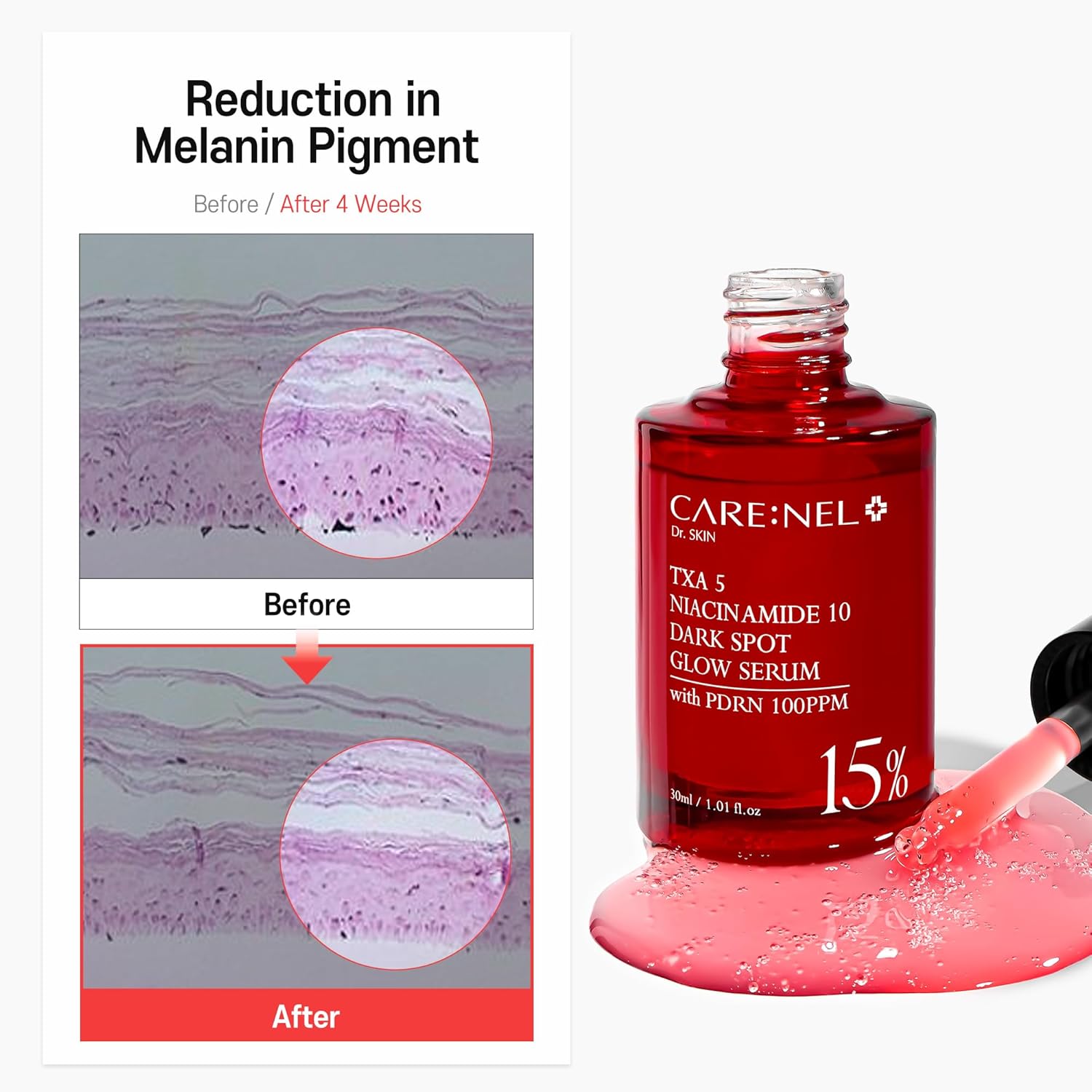 PDRN Serum TXA 5% Niacinamide 10% Pink – Korean Skincare Dark Spot, Hyaluronic Acid, Vitamin B5, Panthenol, Ceramide – Uneven Skin Tone Radiant Complexion, Glass Skin (30ml / 1.01 fl oz) - Image 6