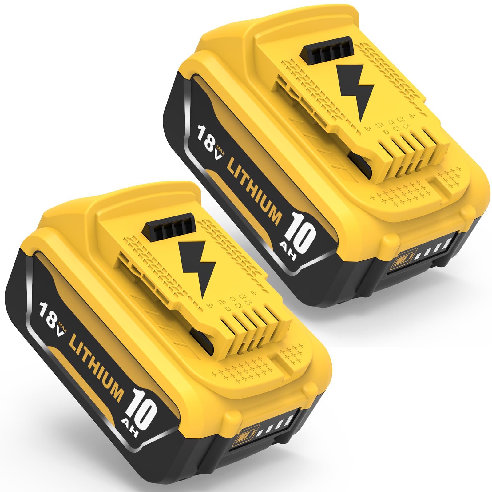 2Packs 18V 10000mAh Compatible pour Dewalt Batterie 18V